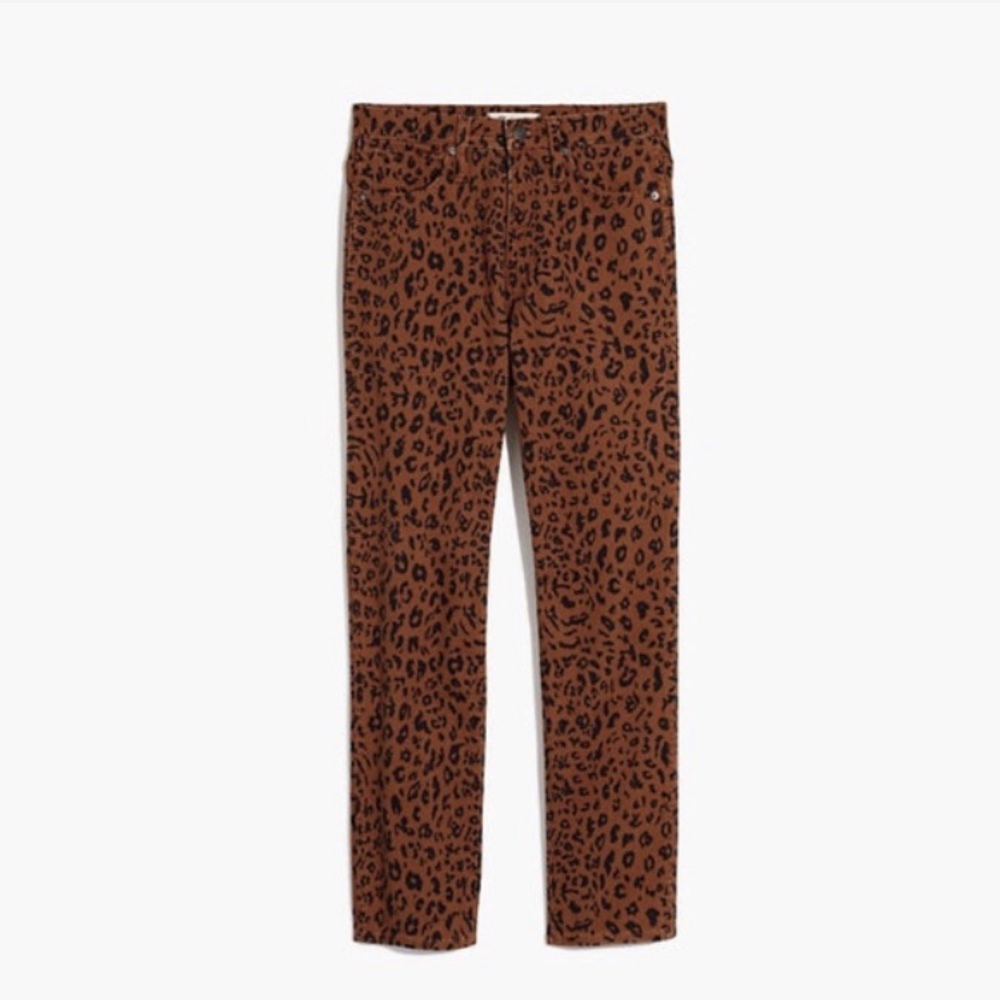 Madewell High-Rise Leopard Stovepipe Jeans
